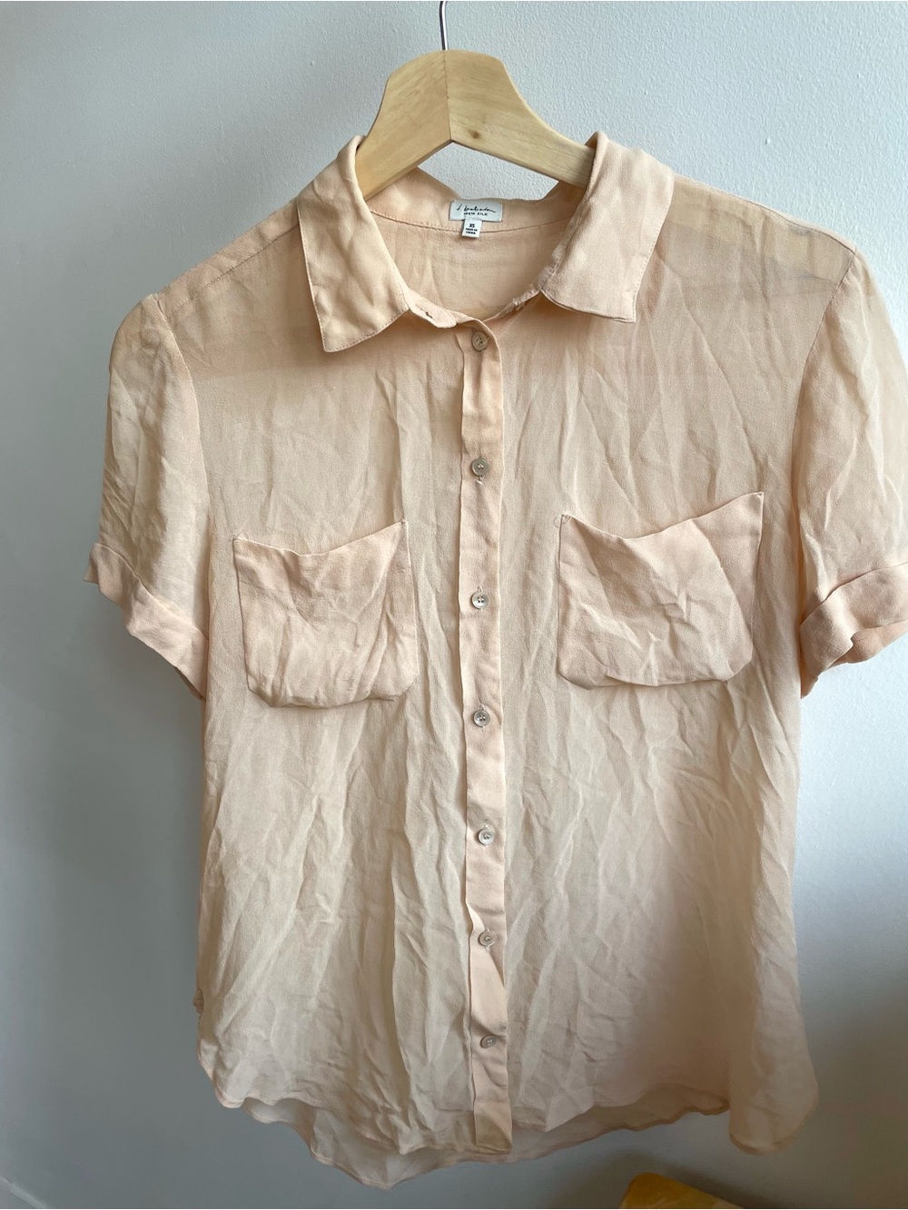 Babaton 100% Silk Peach Top